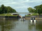 Einfahrt in die Schleuse Havelberg &ndash; auf dem Weg zur Elbe